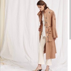 NWT Acler Delton Trench/Rain Jacket Color Cork.